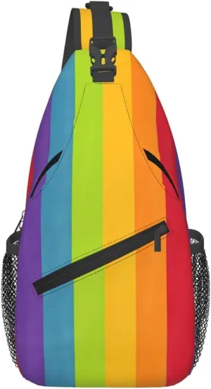 Lgbt Pride Rainbow Gay Chest Sling Bag Crossbody Shoulder Backpack Bag Gym Cycling Daypack Travel Hiking Cross Bag