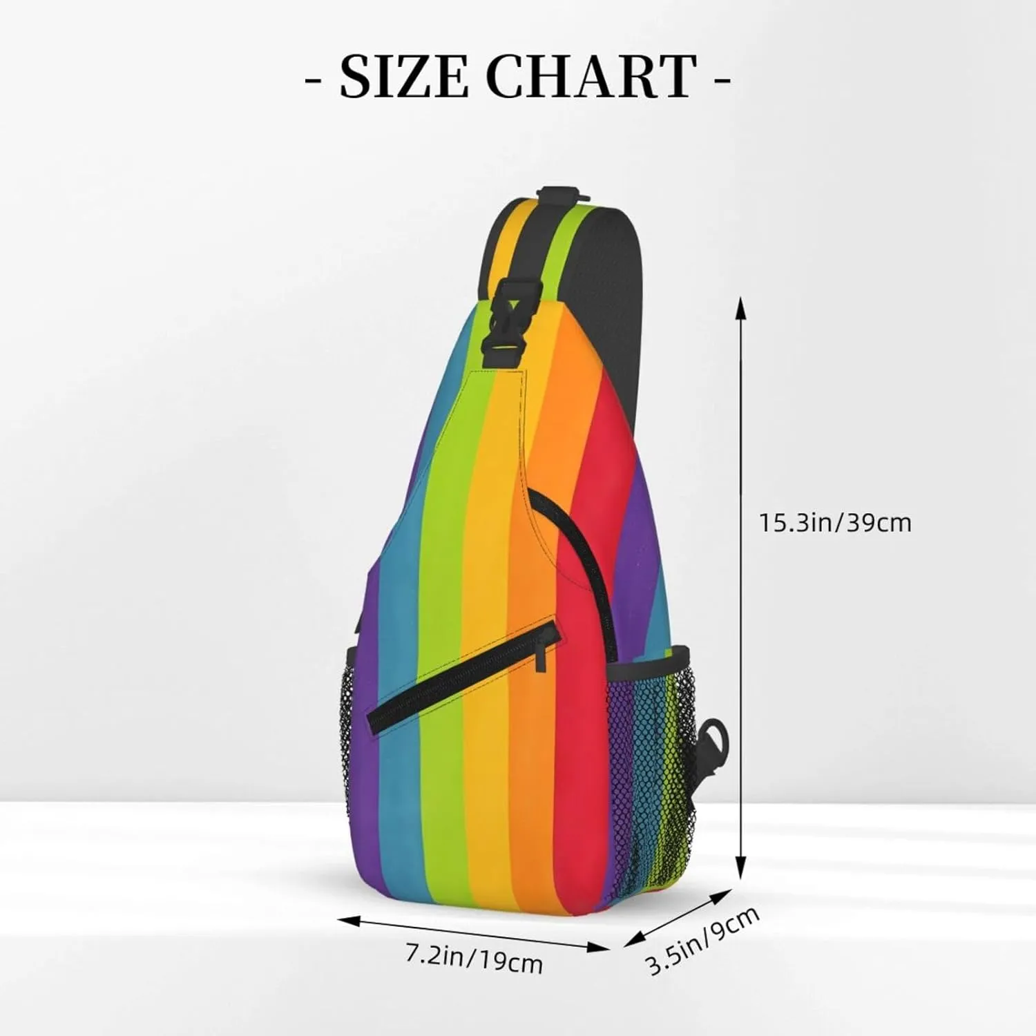 Lgbt Pride Rainbow Gay Chest Sling Bag Crossbody Shoulder Backpack Bag Gym Cycling Daypack Travel Hiking Cross Bag