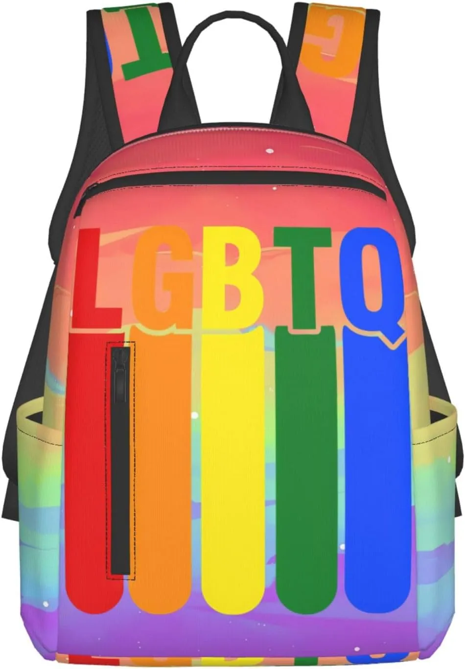 LGBTQ Rainbow Gay Pride LGBT Travel Laptop Backpack Casual Backpacks Double Shoulder Daypack Notebook Rucksack Work Bags Sports Bag for Hiking Camping Beach