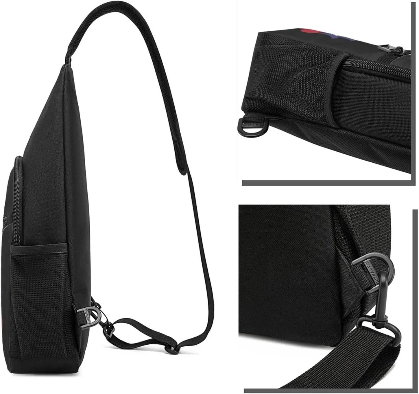 Libertarian Porcupine Sling Bag Crossbody Backpack Shoulder Casual Daypack Bags for Men Women