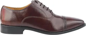 LIBERTYZENO Mens Tread Design Genuine Leather Lace Up Oxford Dress Shoes