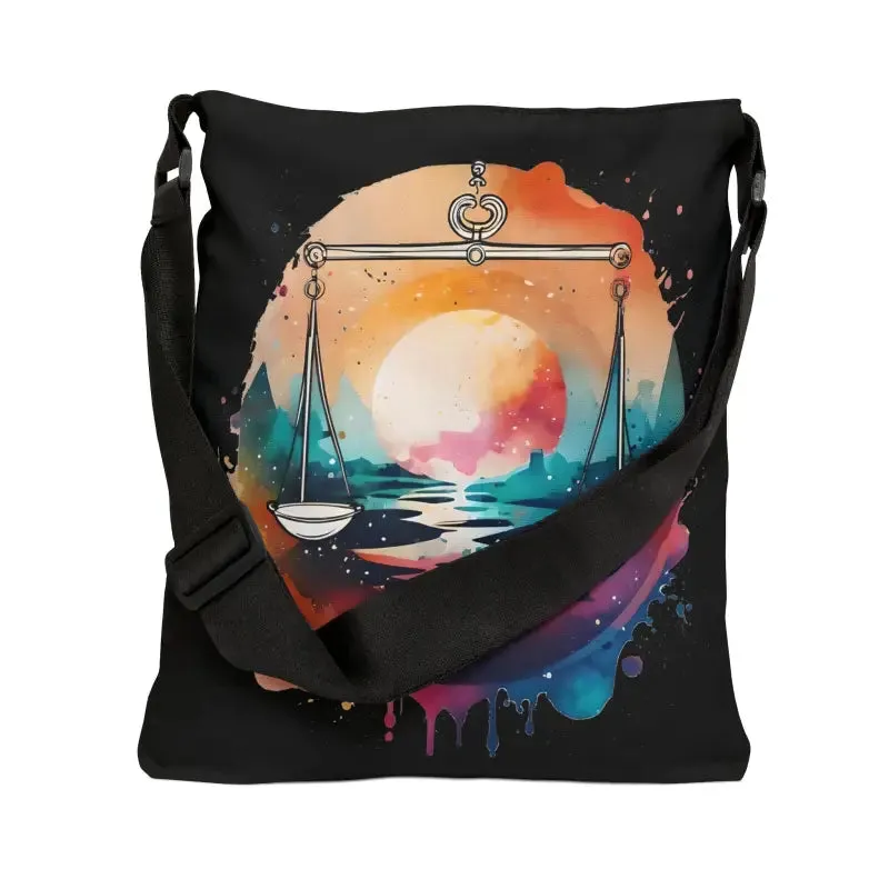 Libra Zodiac Sign Tote Bag Color Splash