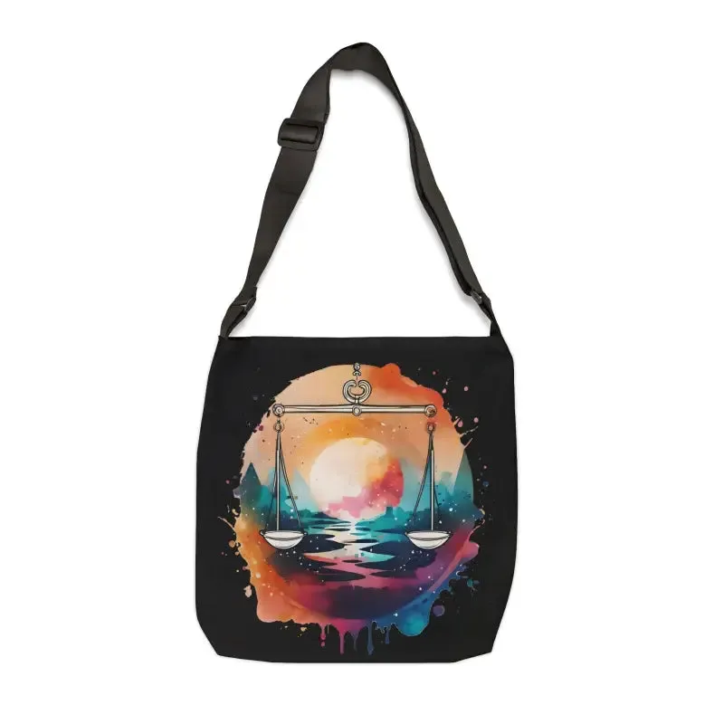 Libra Zodiac Sign Tote Bag Color Splash
