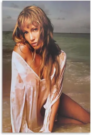 LIFCOZY Jennifer Lopez (11) Canvas Poster Wall Art Decor Print Picture Paintings for Living Room Bedroom Decoration Unframe-style 16x24inch(40x60cm)