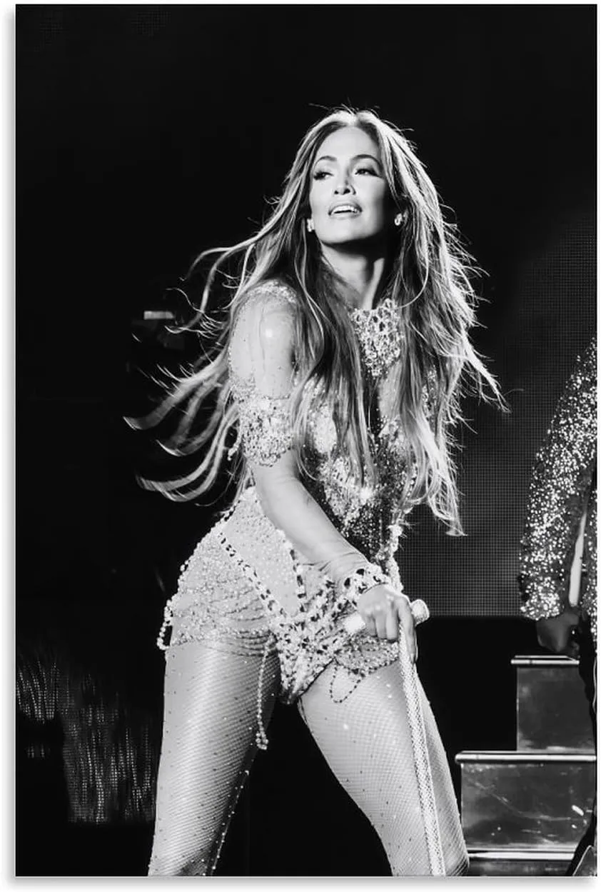 LIFCOZY Jennifer Lopez (8) Canvas Poster Wall Art Decor Print Picture Paintings for Living Room Bedroom Decoration Unframe-style 16x24inch(40x60cm)
