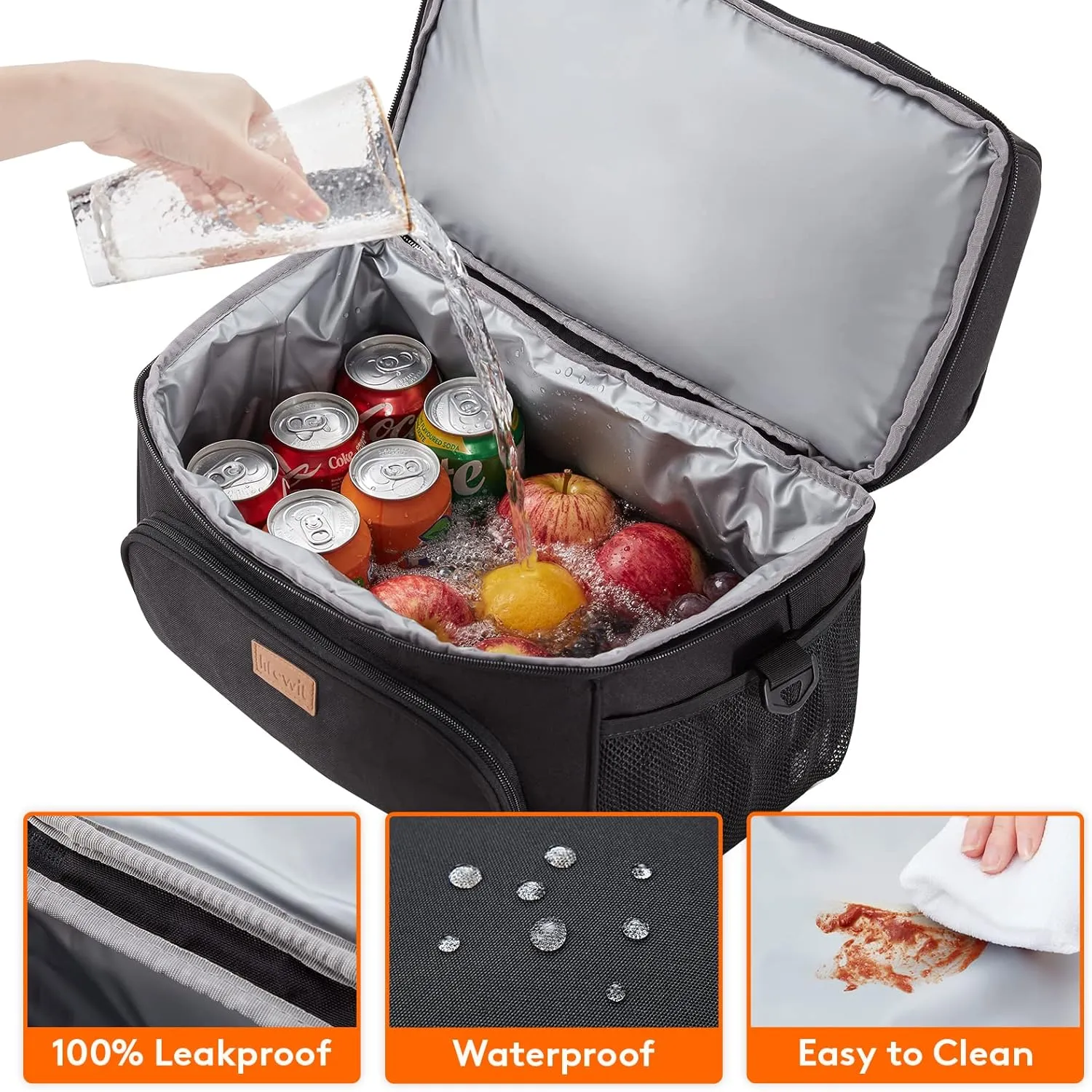 Lifewit Large Cooler Bag Insulated Lunch Bag Lightweight Portable Cool Bag Double Layer for Picnic, Beach, Work, Trip