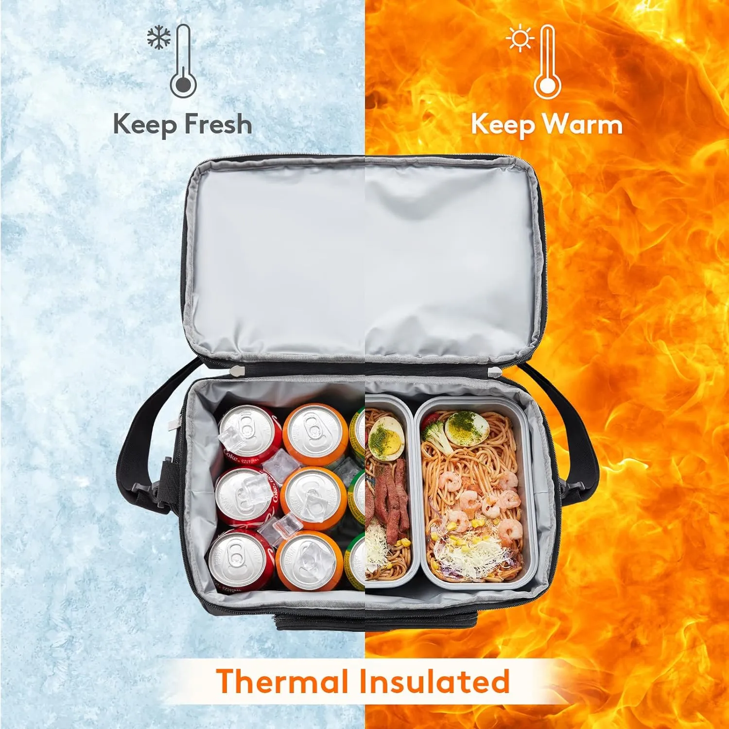 Lifewit Large Cooler Bag Insulated Lunch Bag Lightweight Portable Cool Bag Double Layer for Picnic, Beach, Work, Trip