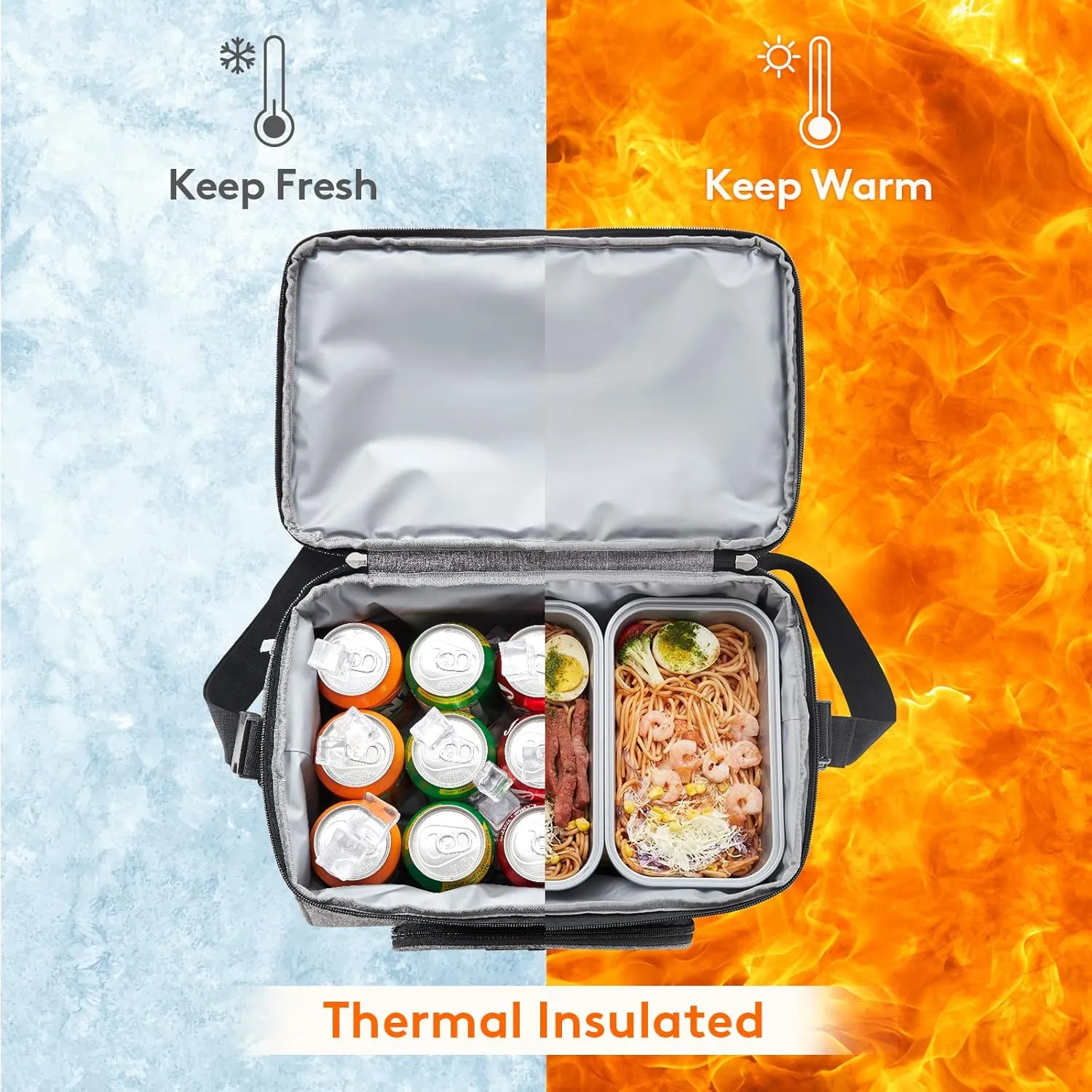 Lifewit Large Cooler Bag Insulated Lunch Bag Lightweight Portable Cool Bag Double Layer for Picnic, Beach, Work, Trip