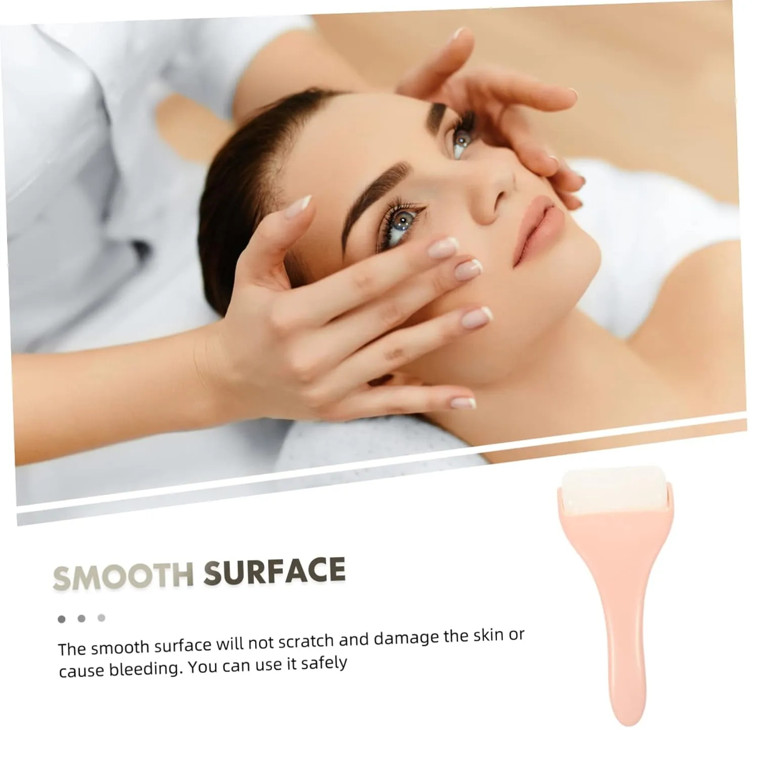 LIFKOME Face Ice Facial Roller Wrinkles Massage Ice Roller Facial Ice Massager Rollers Massage Roller Facial Massaging Tool Facial Cream Roller Eye Cream Roller White Stainless Steel