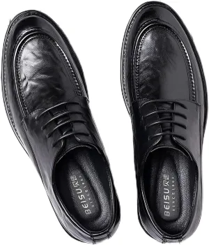 lilaBelle]Comfortable Men's Business Casual Shoes, Stylish Hand-Grab Texture for Every Occasion【Men's Leather Shoes】【Fashionable Business Footwear】