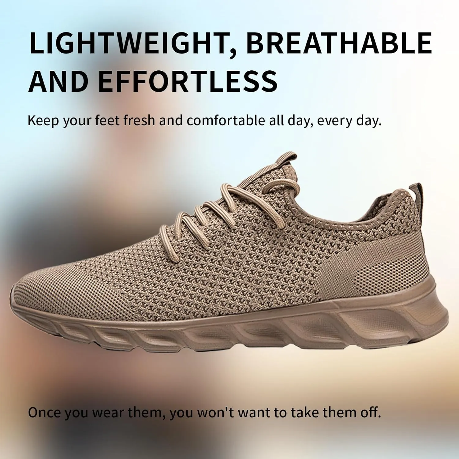 Linenghs Mens Running Shoes Tennis Gym Sneakers Casual Slip On Walking Lightweight Athletic Workout Breathable Fashion Sports Shoes