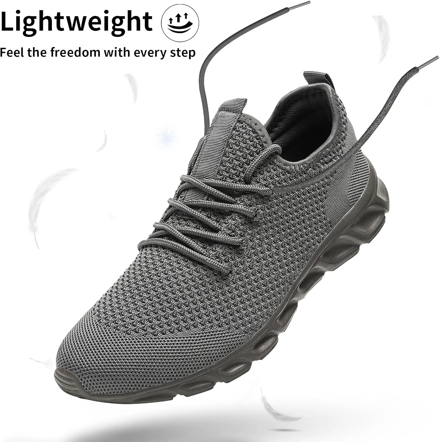 Linenghs Mens Running Shoes Tennis Gym Sneakers Casual Slip On Walking Lightweight Athletic Workout Breathable Fashion Sports Shoes
