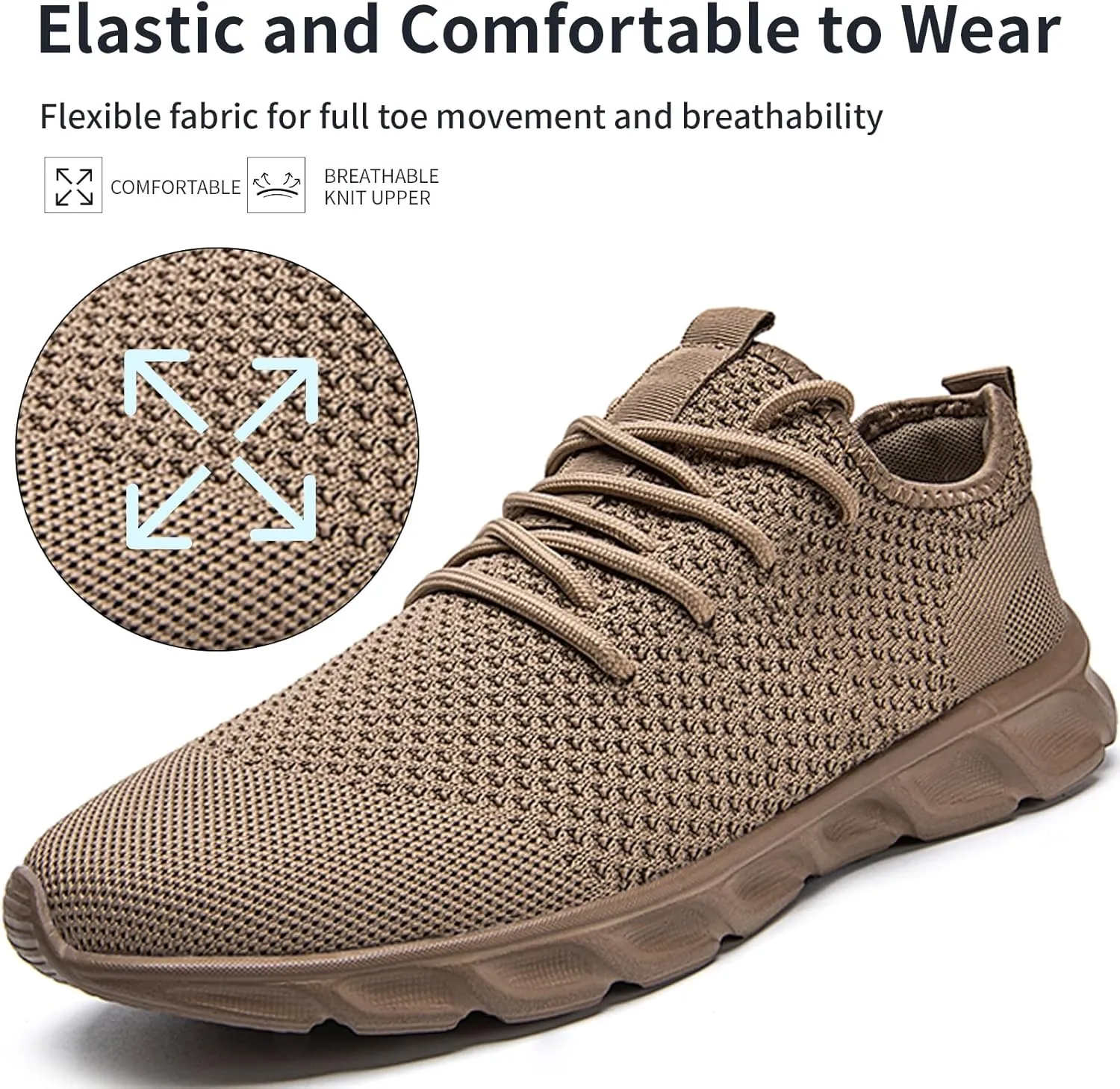Linenghs Mens Running Shoes Tennis Gym Sneakers Casual Slip On Walking Lightweight Athletic Workout Breathable Fashion Sports Shoes