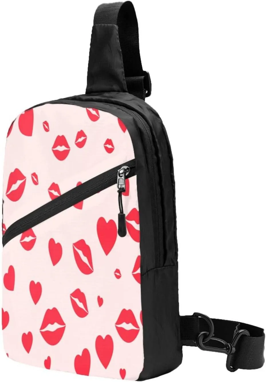 Lips 1 Sling Bag for Men Women, Small Crossbody Sling Backpack Shoulder Chest Bag, Anti Theft Travel Hiking Sports