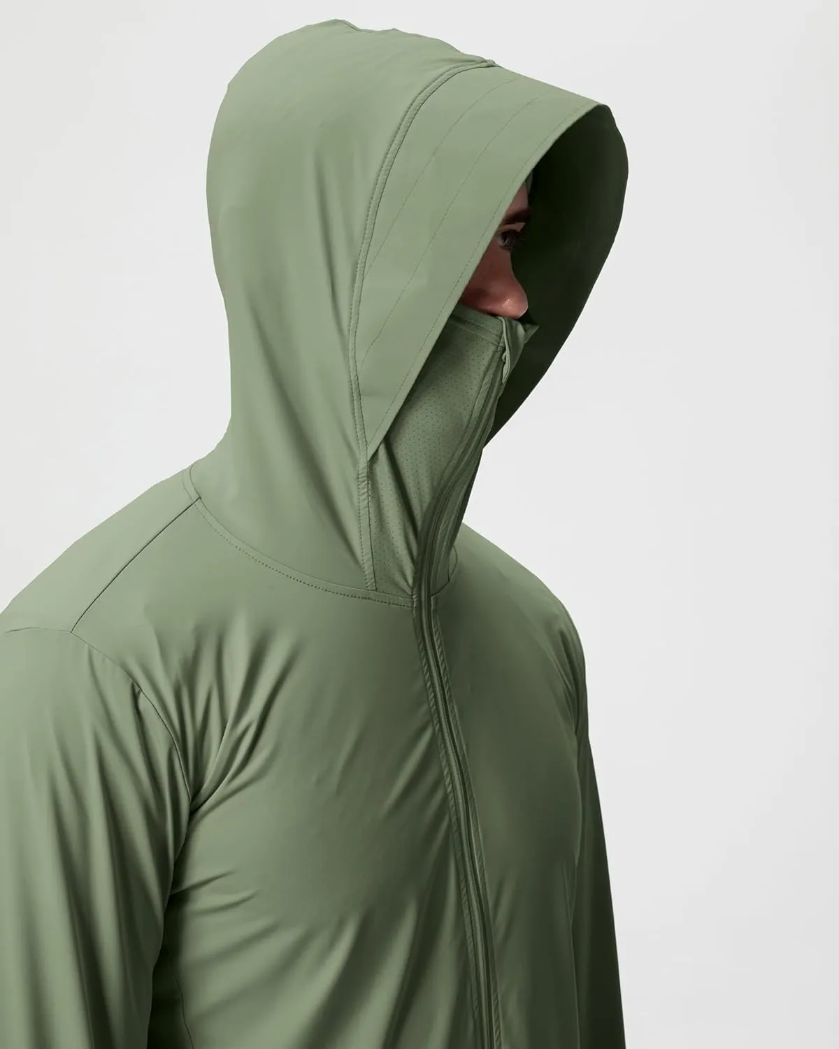 Locachy Men's UPF 50  Sun Protection Jacket Hooded Lightweight Full Zip Long Sleeve Cooling Hiking Fishing Performance Shirts