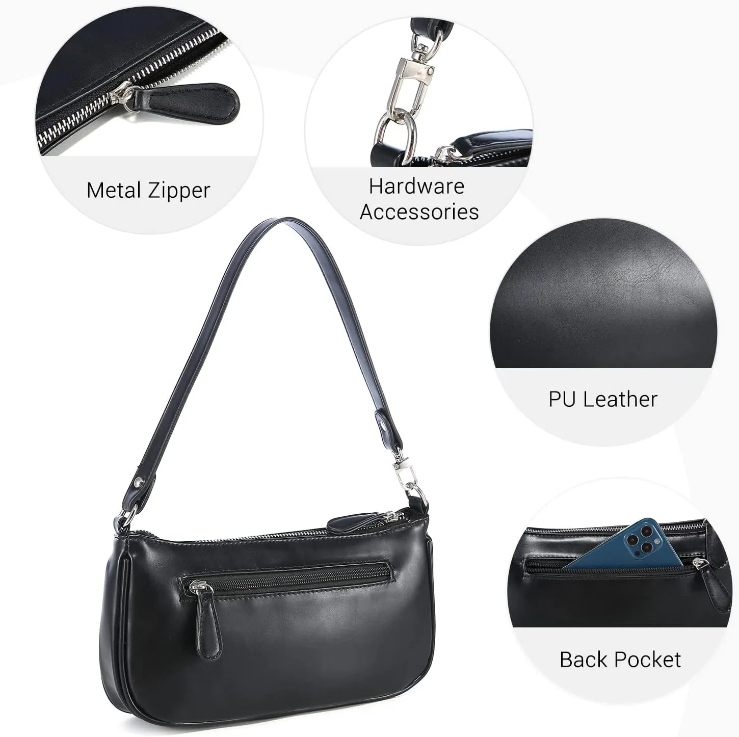 Loiral Small Purse for Women, Retro Classic Tote HandBag Shoulder Bags Clutch Purse