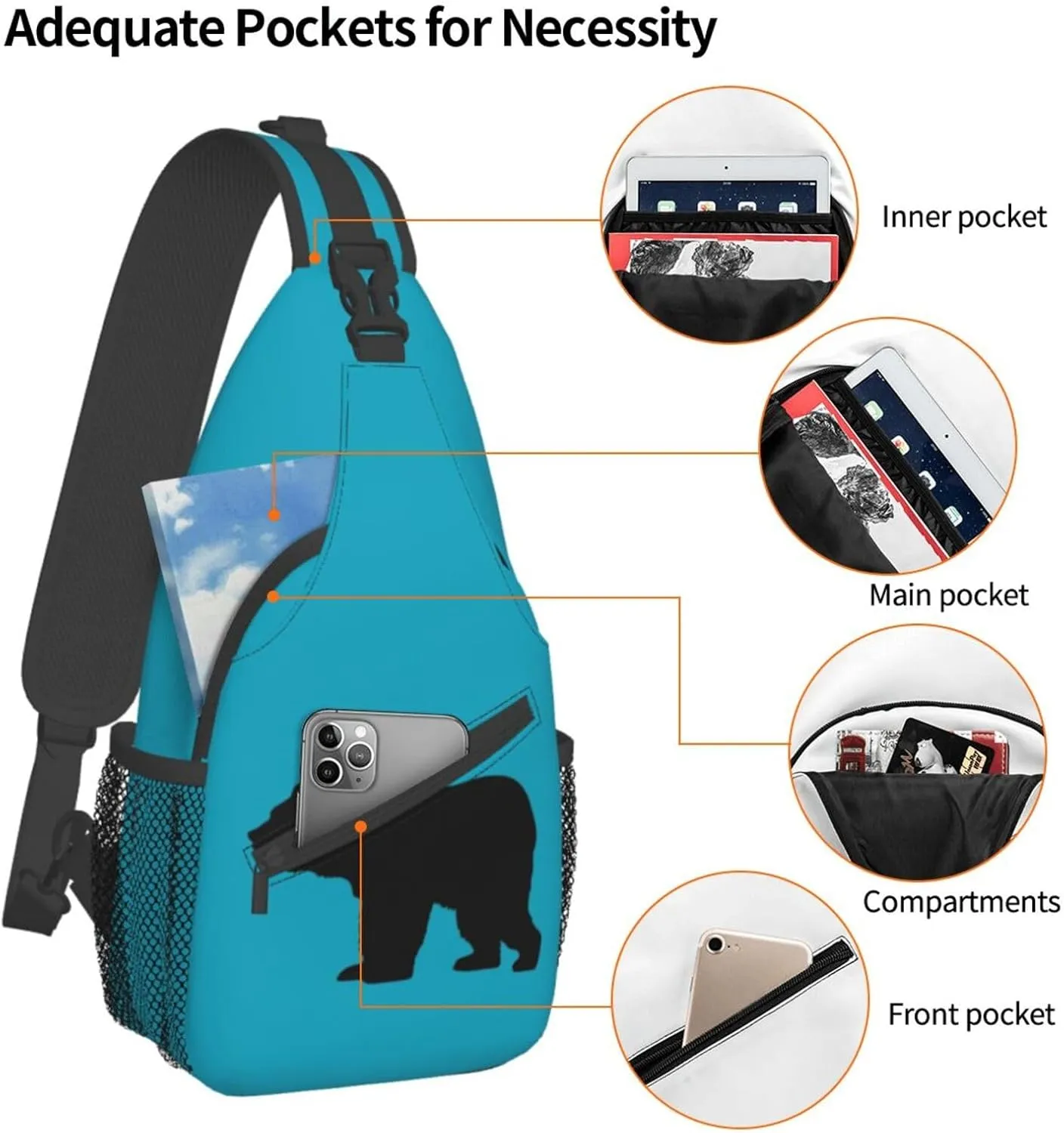 Lollipop Crossbody Sling Backpack Sling Bag Travel Hiking Chest Bag Daypack For Women Men