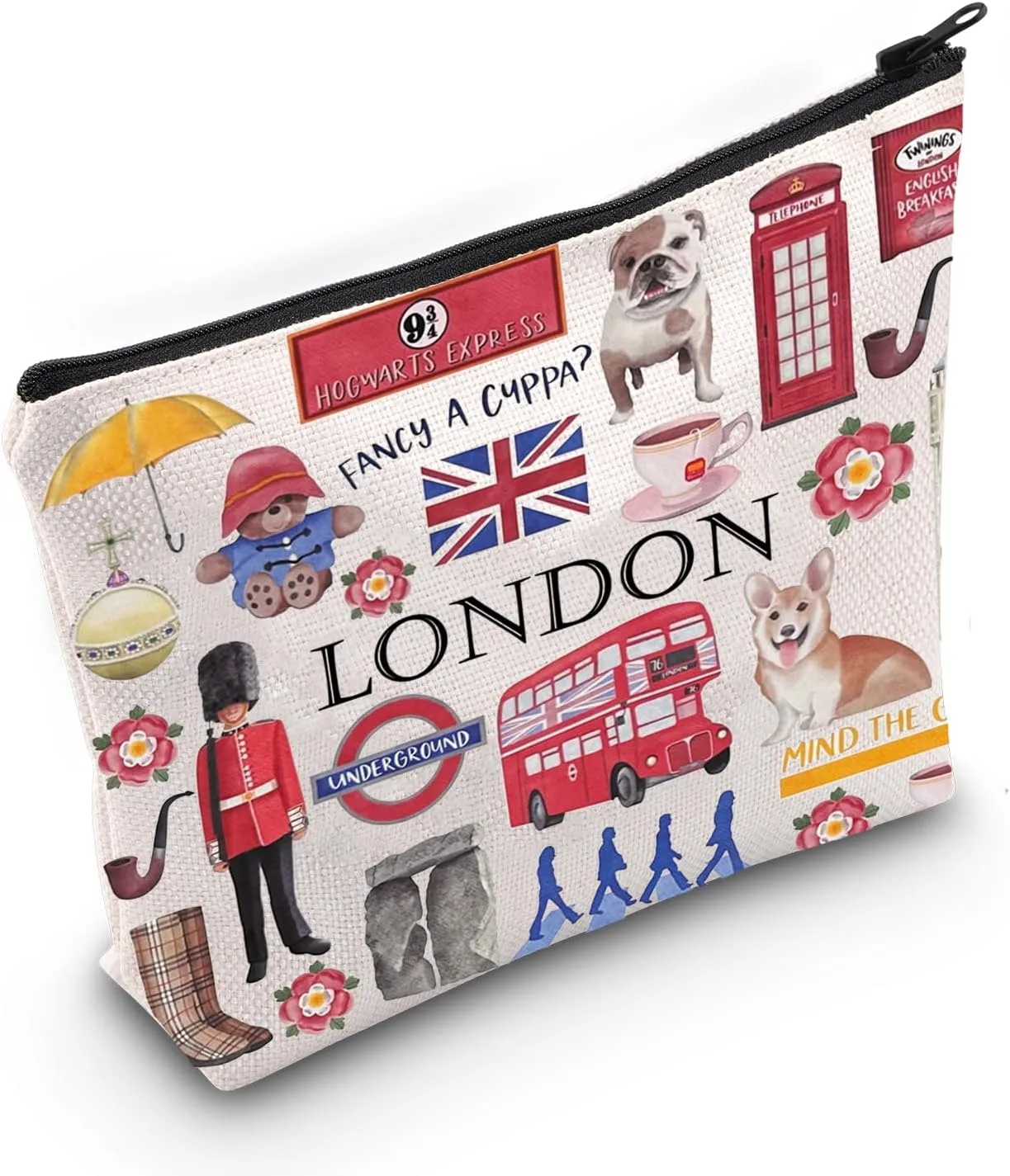 London Makeup Bag London Travel Gift London Trip Gift for Her London Vacation Gift (London)