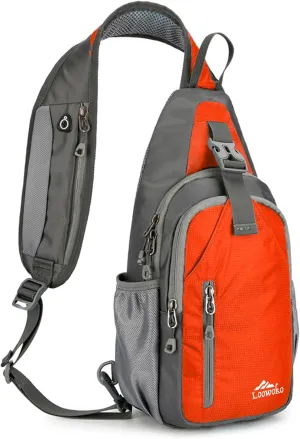 Loowoko Crossbody Sling Bag, Men & Women Small Chest Bags Over the Shoulder, One Strap, 5 Liter
