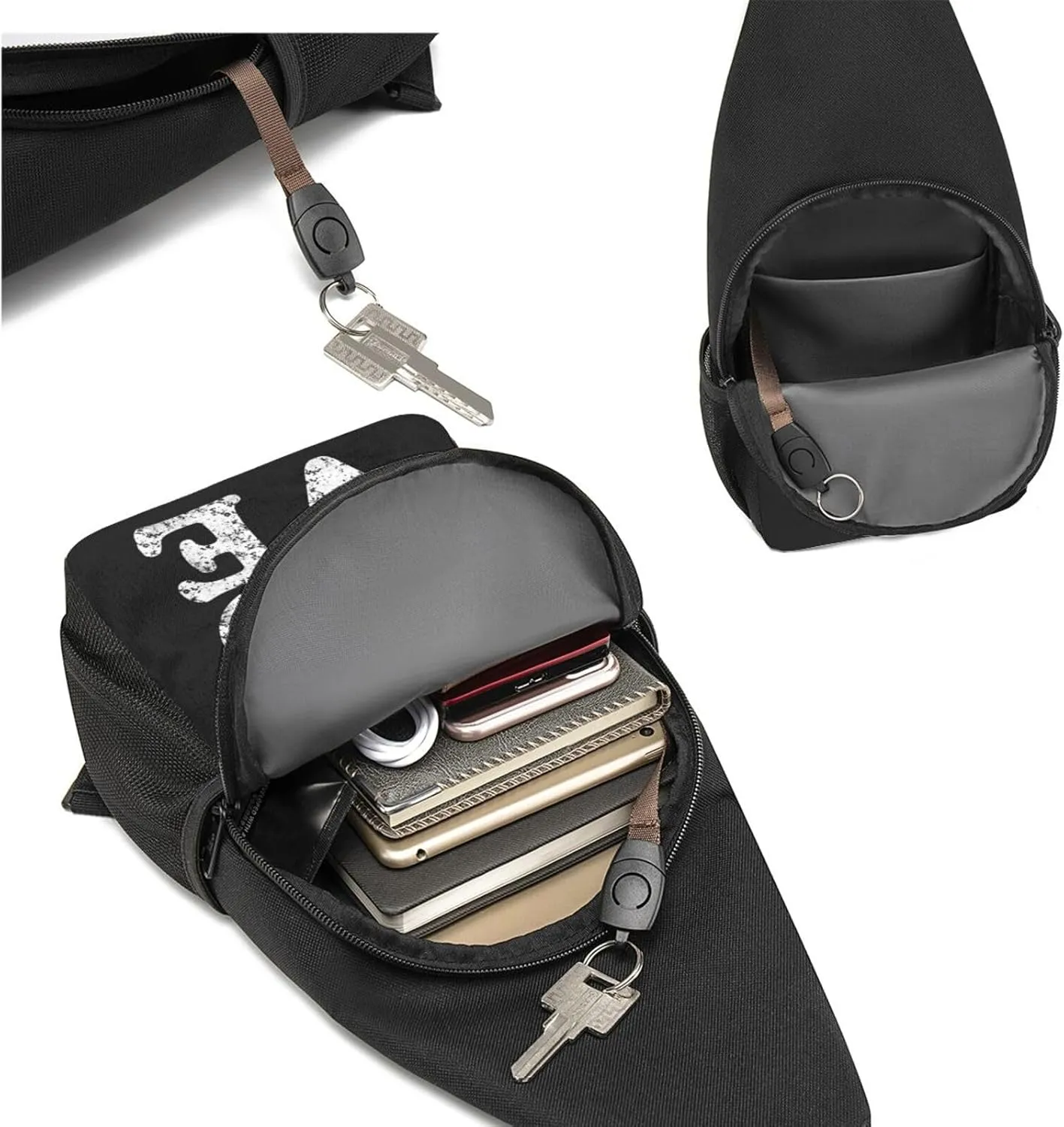 Love Softball Sling Bag Crossbody Backpack Shoulder Casual Daypack Bags for Men Women