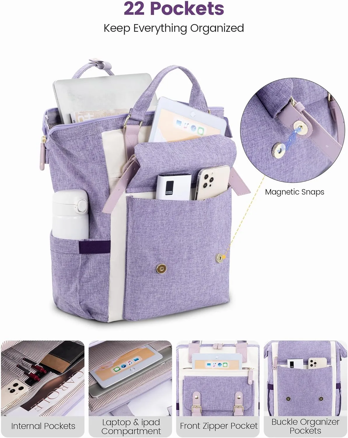 LOVEVOOK 17 Inch Backpack For Women, Laptop Backpack Purse For Work Travel, Teacher Laptop Bag Nurse Bag College Backpack, Business Waterproof Wide Open Back pack