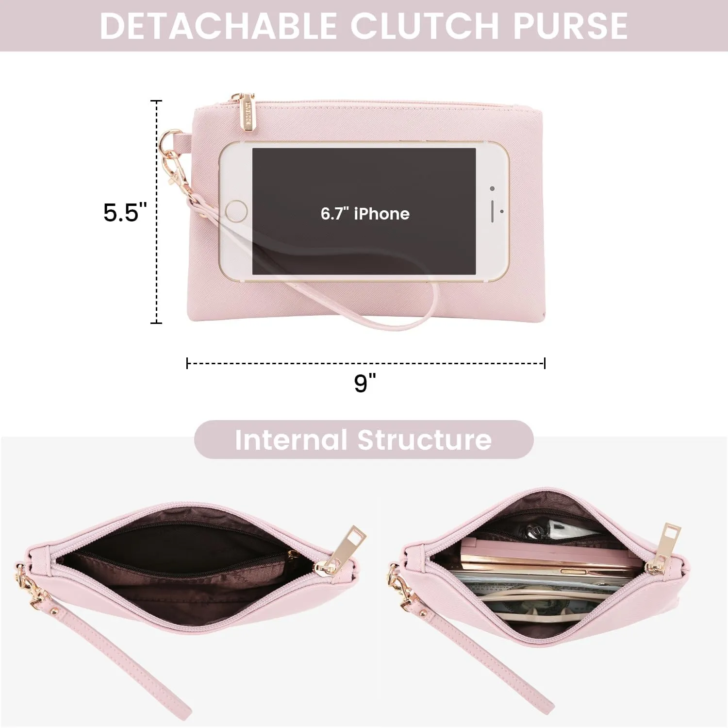 LOVEVOOK Laptop Bag for Women, Fashion Computer Tote Large Capacity Handbag, Leather Shoulder Bag Purse Set, Professional Business Work Briefcase for Office Lady, 2PCs, 15.6-Inch, Pink