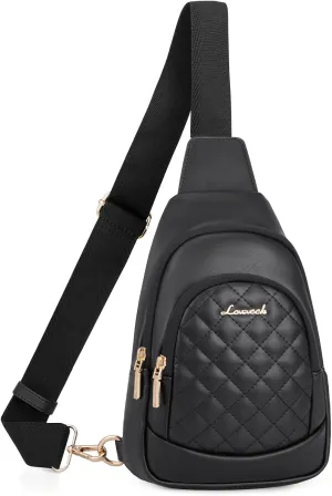 LOVEVOOK Sling Bag for Women,Leather Crossbody Bag for Women,Detachable Strap