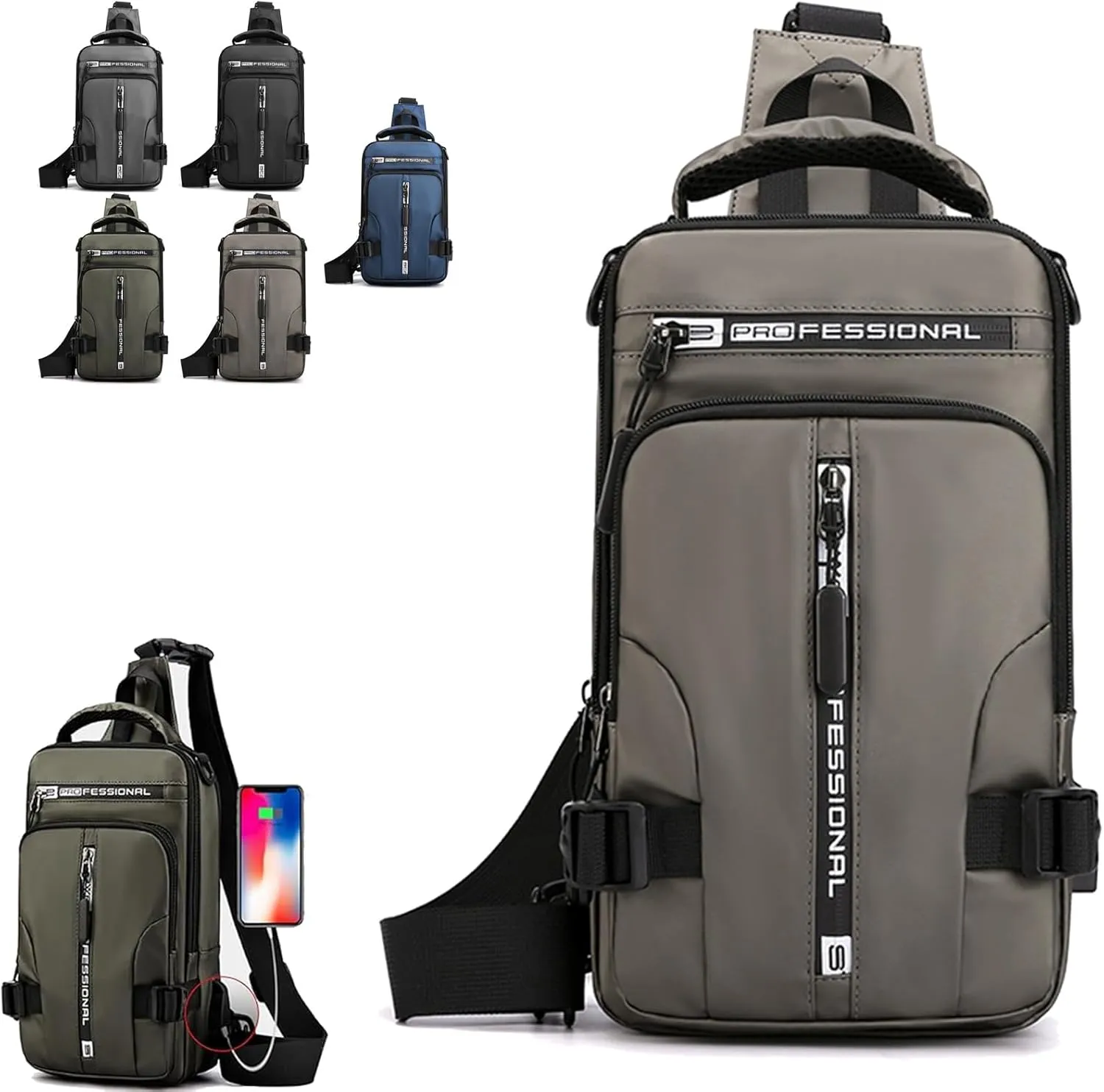 Luckyabow waterproof crossbody bag,waterproof sling bag,for men women,for hiking,walking