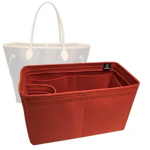 LV Neverfull Saint Louis Longchamp Le Pliage Tote Premium Felt Purse Handbag & Tote Bag Insert Organizer Shaper (Handmade) Soft Structure Support, 7 Sizes (NEVERFULL MM)
