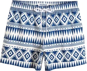 maamgic Mens Boys 80s 90s Vintage 4 Way Stretch Swim Trunks with Mesh Lining Quick Dry Swim Suits Board Shorts
