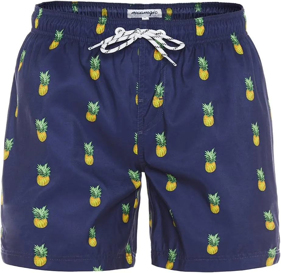 maamgic Mens Slim Fit Swim Shorts Swim Trunks 7 inch