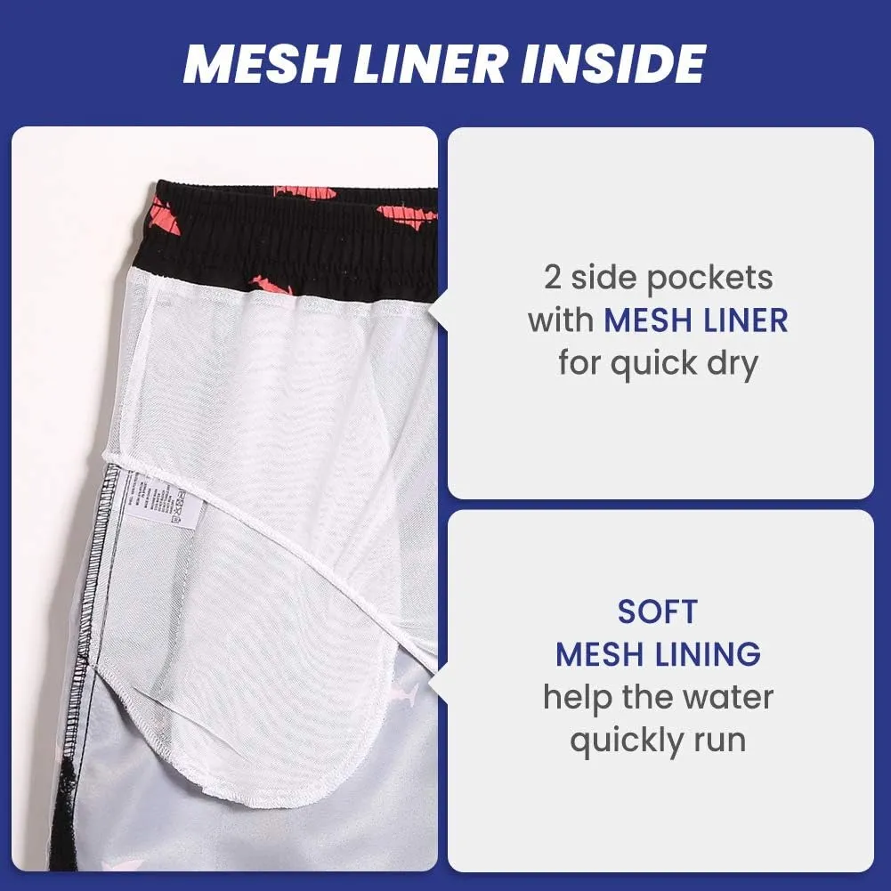 maamgic Mens Swim Trunks 5" with Mesh Lining Quick Dry Bathing Suits for Men Swim Shorts Swimwear