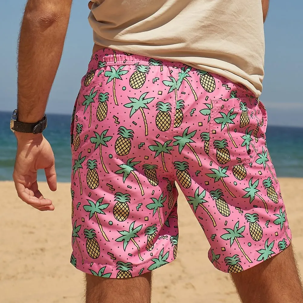 maamgic Mens Swim Trunks Quick Dry Swim Shorts with Mesh Lining Funny Swimwear Bathing Suits 7inch