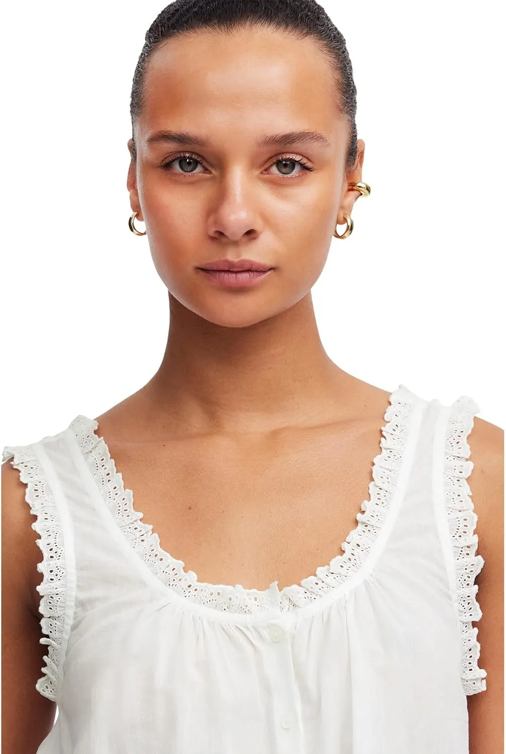 Madewell Women's Jenny Top in Cotton Viscose Voile