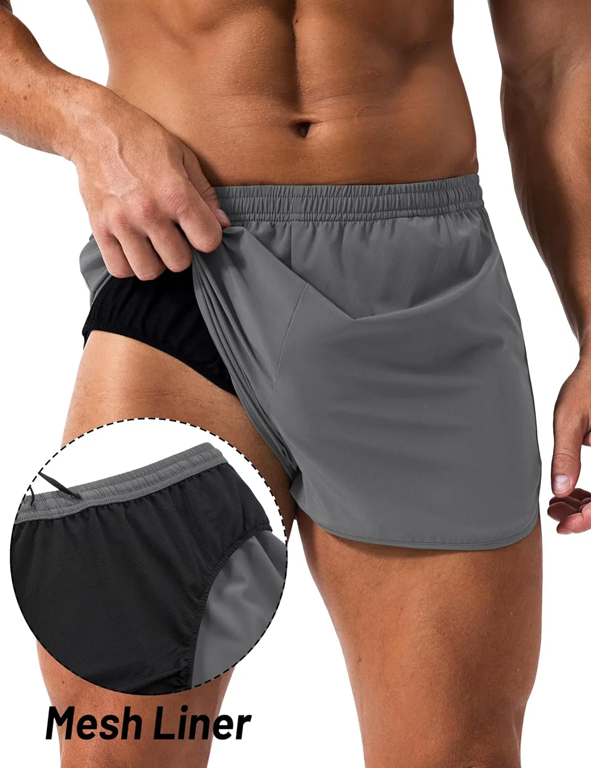 MAGCOMSEN Running Shorts for Men 3 Inch Quick Dry Gym Lightweight Shorts Mens for Athletic Workout with Liner