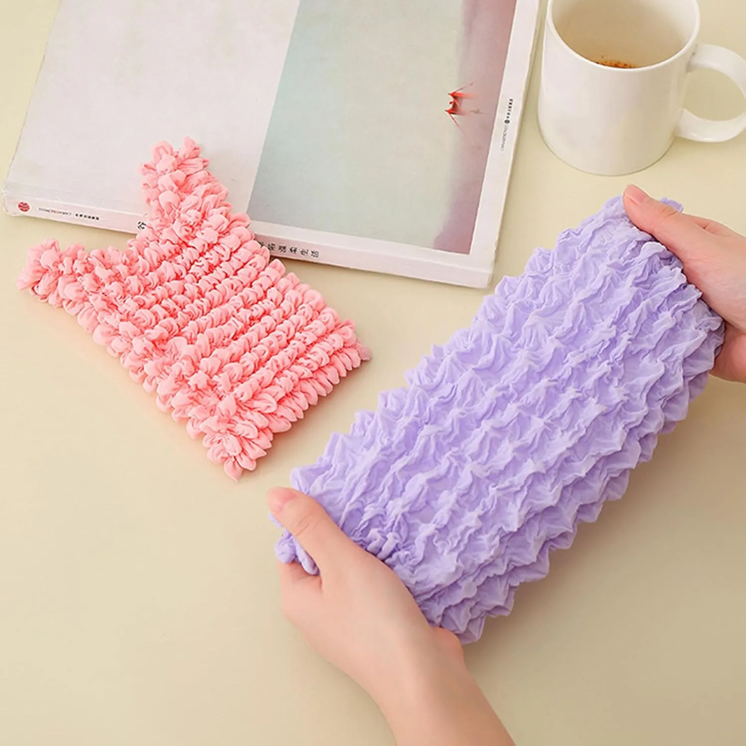 Magic Stretch Bag Pleated Bag, Expandable Shopping Bag, Reusable Foldable Tote Bag for Travel, Shopping