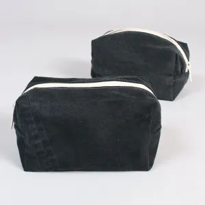 Makeup Bag - Black Denim
