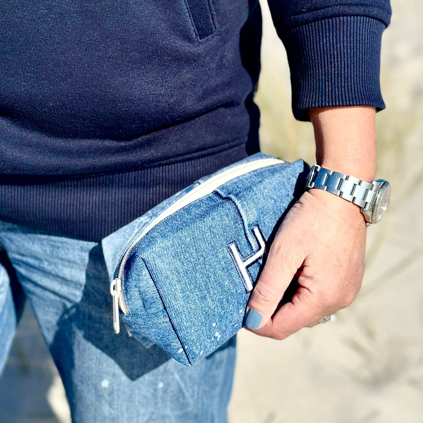 Makeup Bag - Denim Light Indigo