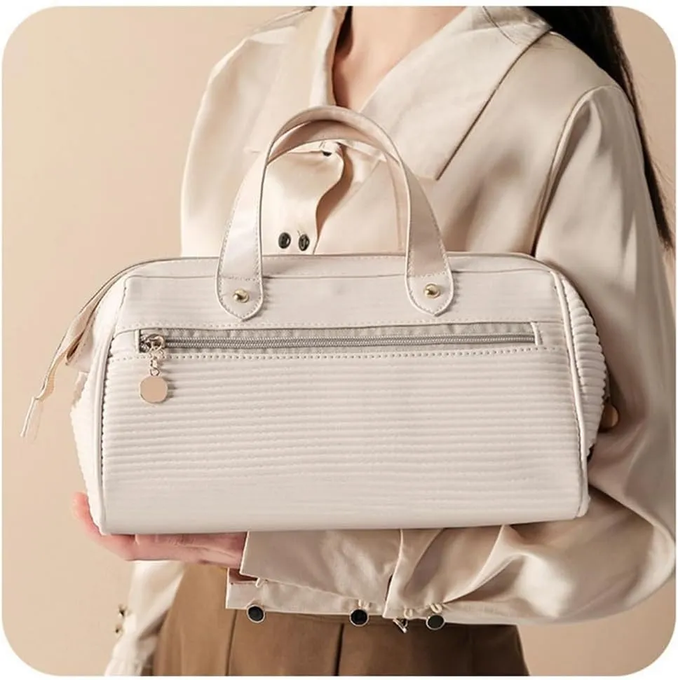 Makeup bag for women, large capacity, convenient storage bag, carrying handbag when traveling