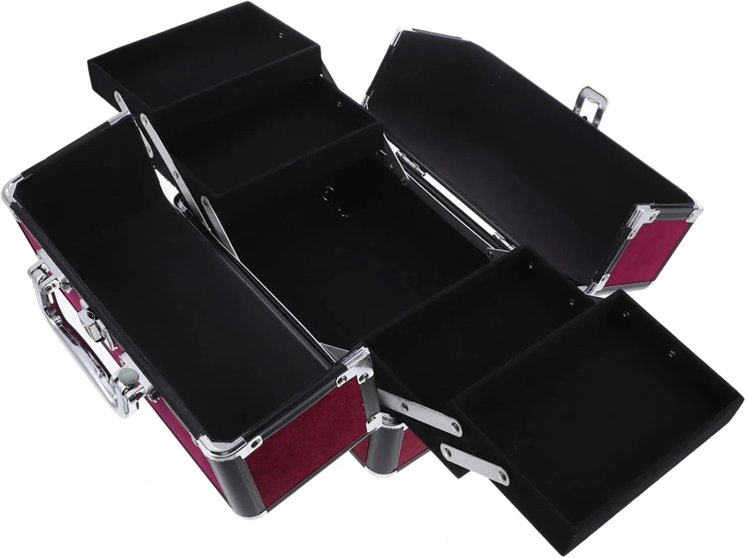 Makeup Box Storage 1pc Toiletry Bag in Aluminum Alloy Travel-friendly Cosmetic Bag for Women