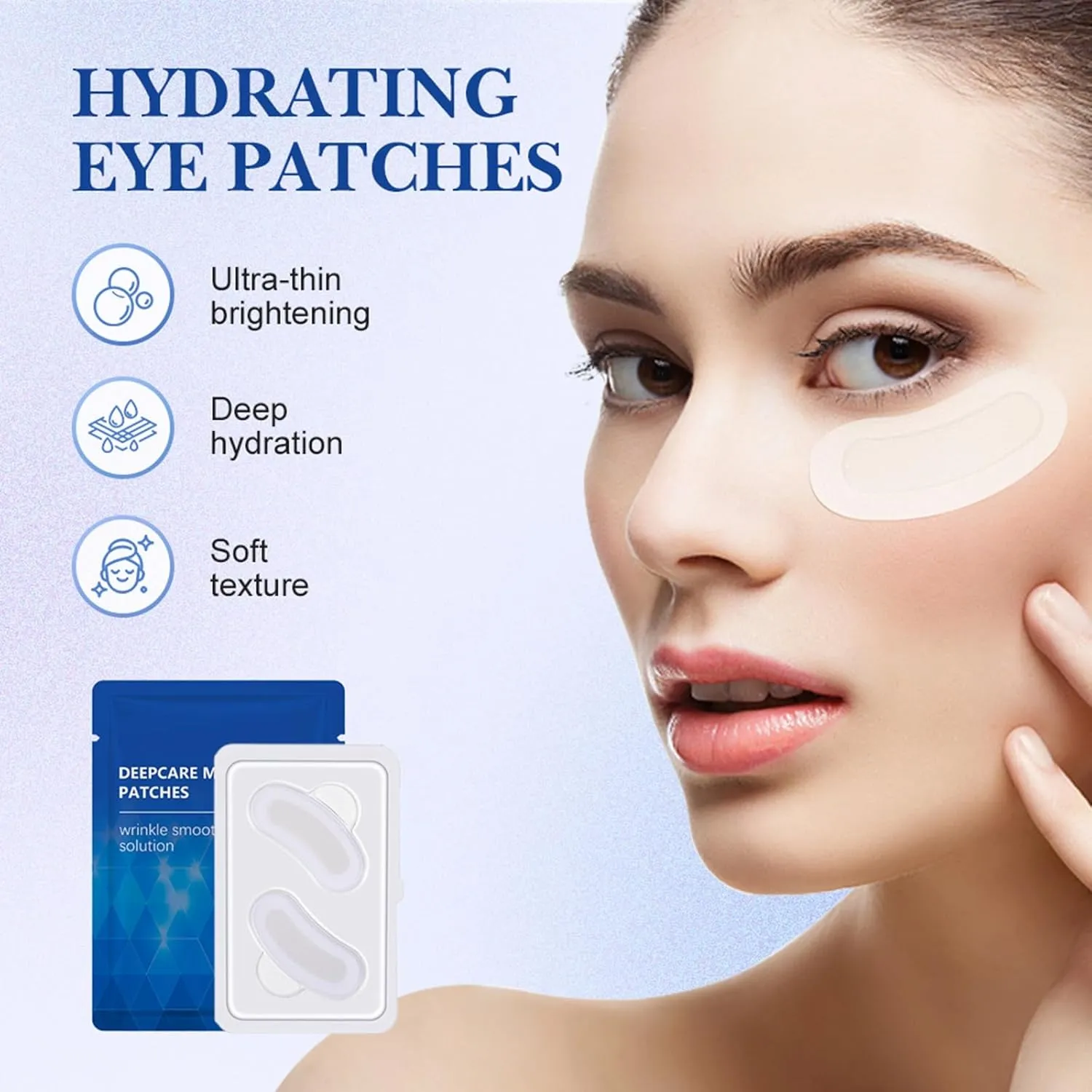 Malora Microglow Eye Patches, Deep Care Patchess for Under, Hydrating Under Eyes Patches for Diminish Skin Dark Circles and Puffiness Wrinkle Eye Bags, Women Face Mask, Gifts Mother's Day (3 Box)