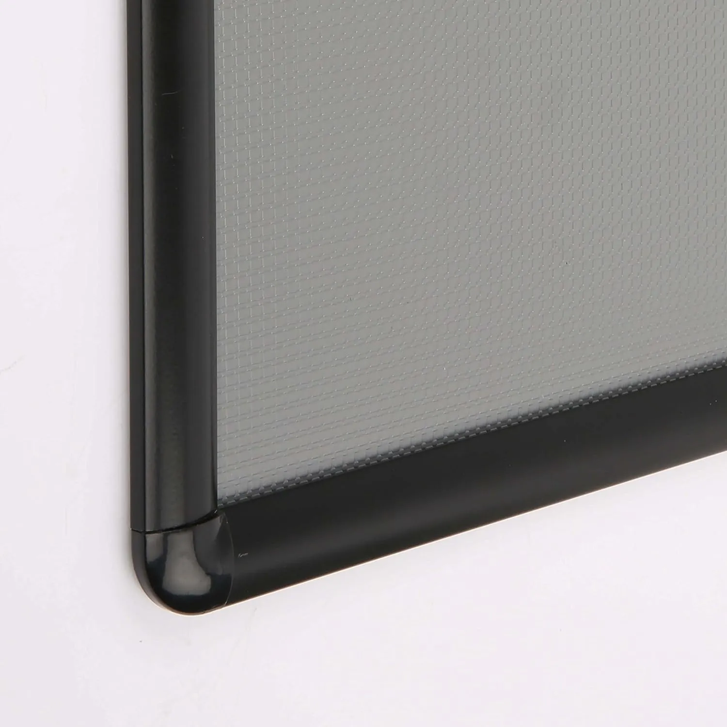M&T Displays Snap Poster Frame 24x36 Inch Black 1" Aluminum Profile Front Loading Wall Mounting Photo Picture Document Certificate Sign Holder Round Corner Anti Glare Cover