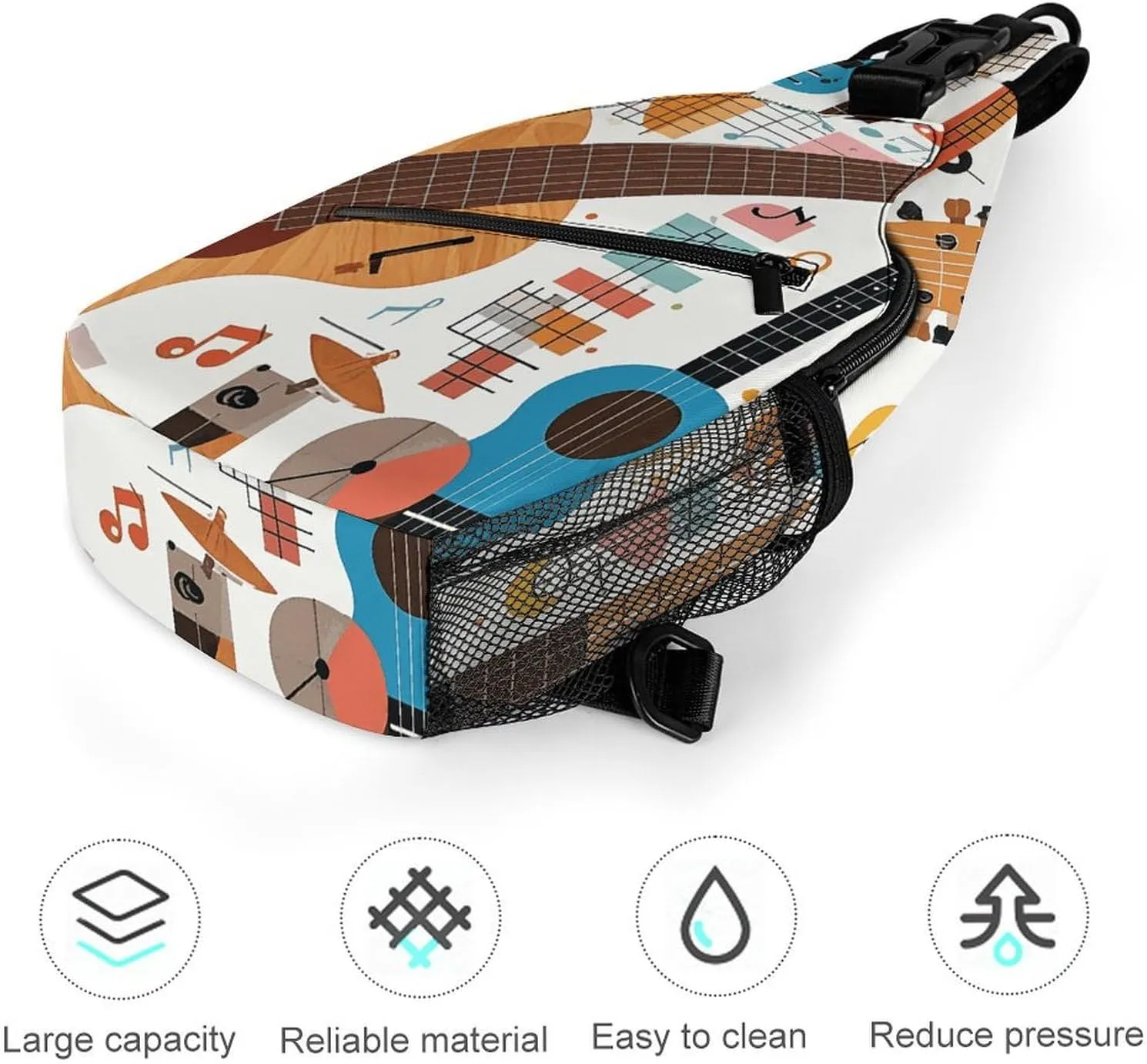 Many Cartoon Cats Crossbody Sling Bag, Travel Backpack, Hiking Sling Bags, Chest Bag, Shoulder Bags, Daypack
