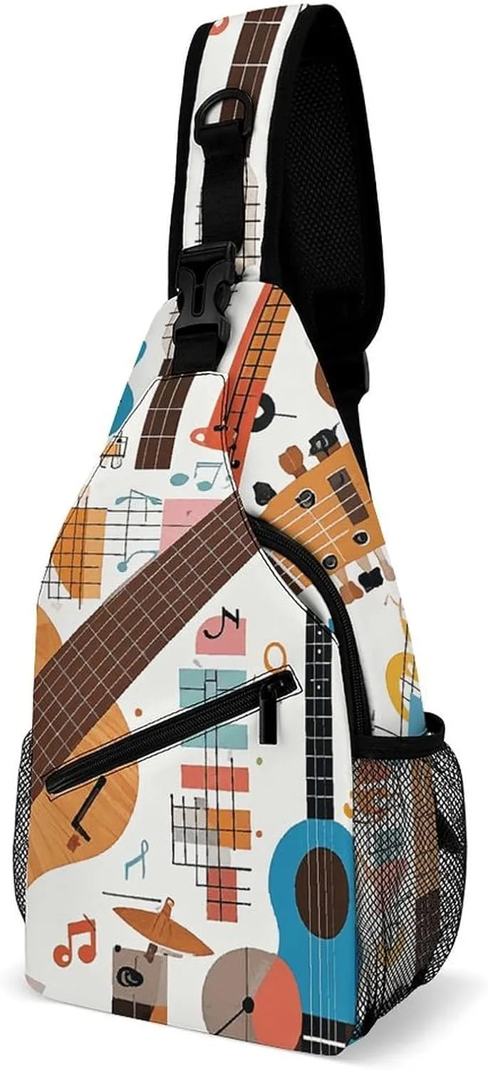 Many Cartoon Cats Crossbody Sling Bag, Travel Backpack, Hiking Sling Bags, Chest Bag, Shoulder Bags, Daypack