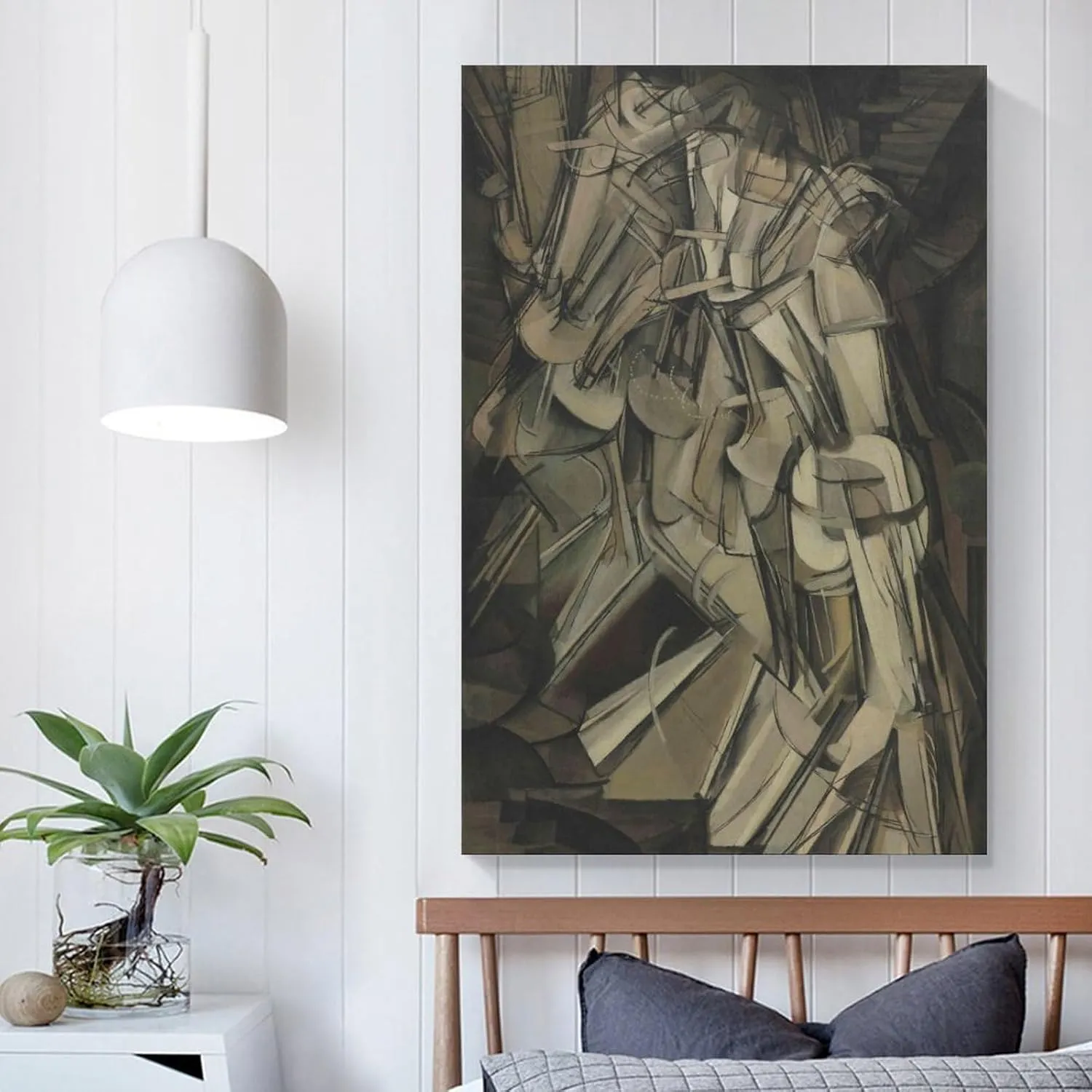 Marcel Duchamp Print Painting Nude Descending A Staircase, No.2 Posters Wall Art Painting Canvas Gift Living Room Prints Bedroom Decor Poster Artworks 24x36inch(60x90cm)