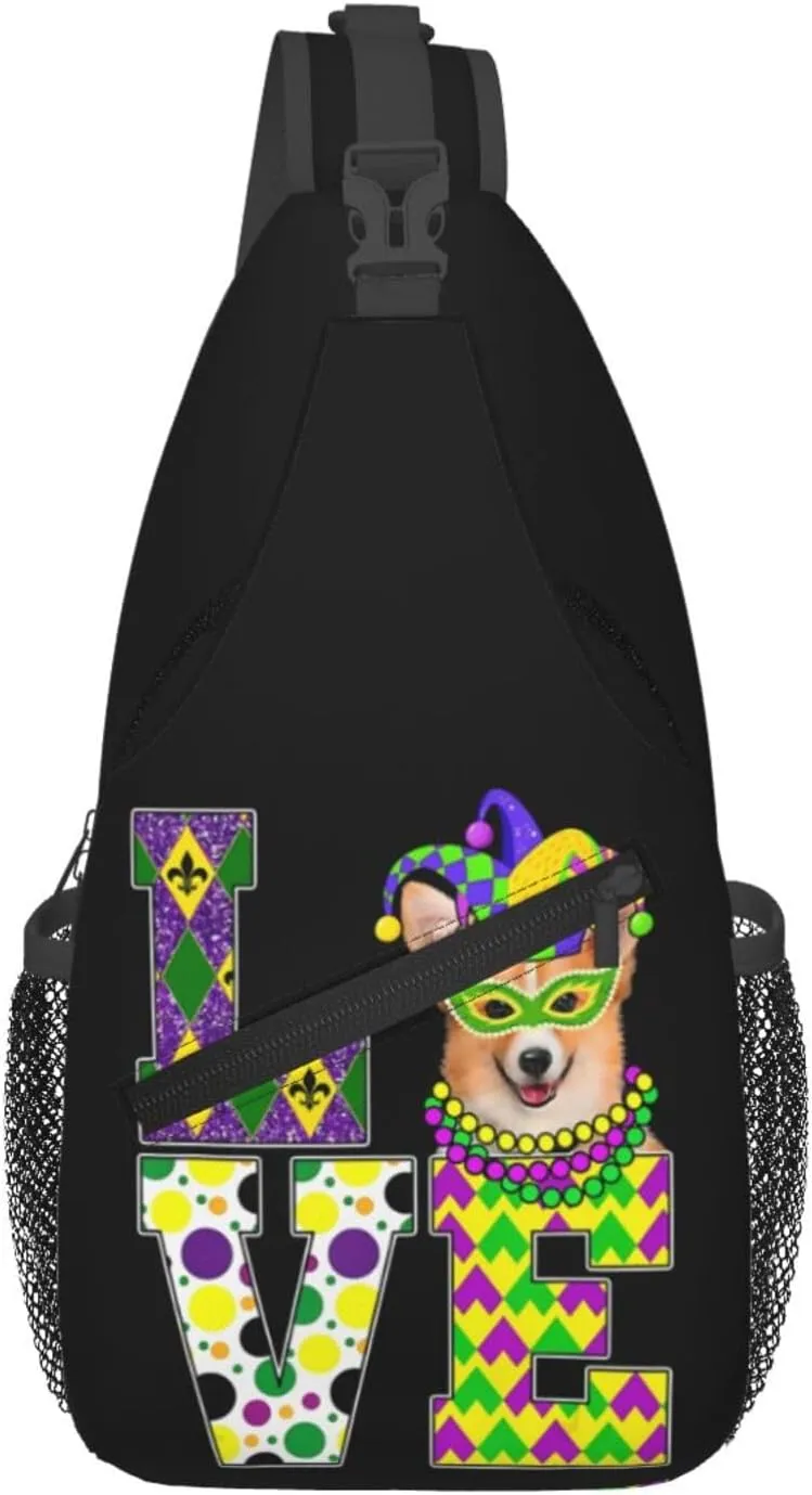 Mardi Gras Dear Liver Today Will Be A Rough One Sling Bag Crossbody Bag Casual Chest Bags Travel Shoulder Backpack