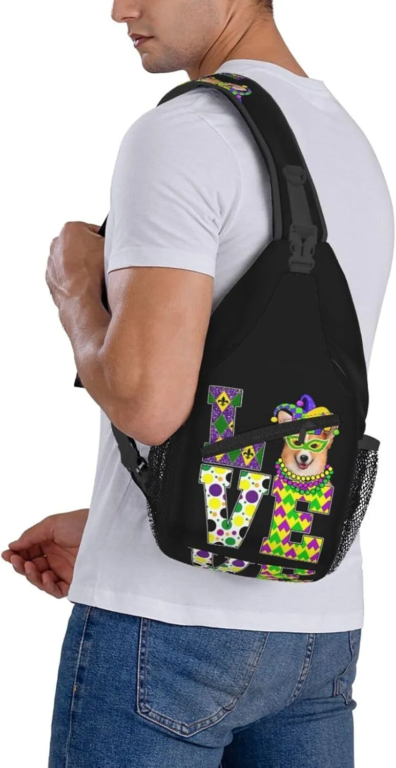 Mardi Gras Dear Liver Today Will Be A Rough One Sling Bag Crossbody Bag Casual Chest Bags Travel Shoulder Backpack