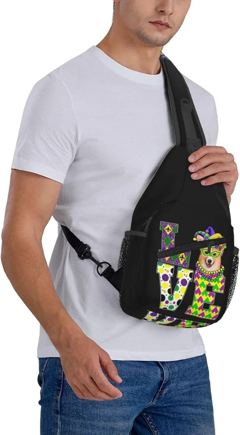Mardi Gras Dear Liver Today Will Be A Rough One Sling Bag Crossbody Bag Casual Chest Bags Travel Shoulder Backpack
