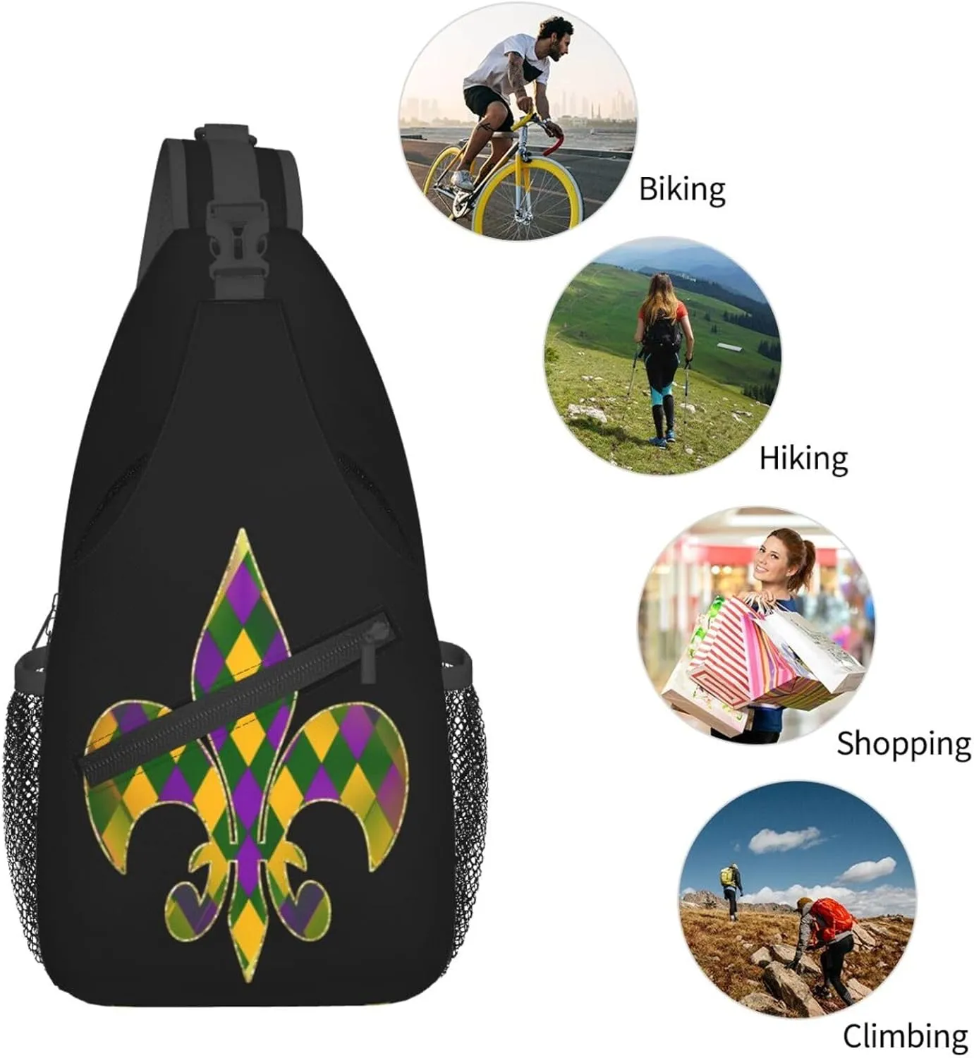 Mardi Gras Dear Liver Today Will Be A Rough One Sling Bag Crossbody Bag Casual Chest Bags Travel Shoulder Backpack