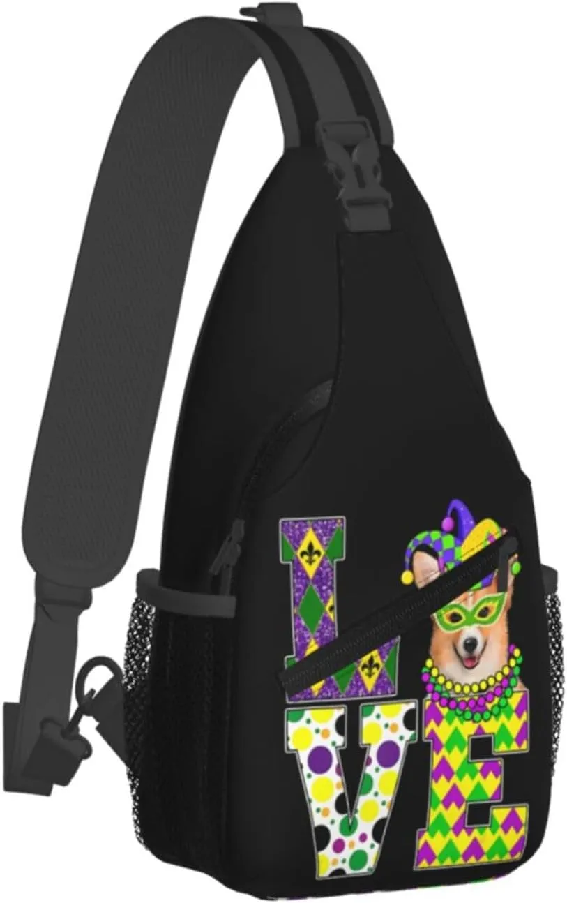 Mardi Gras Dear Liver Today Will Be A Rough One Sling Bag Crossbody Bag Casual Chest Bags Travel Shoulder Backpack